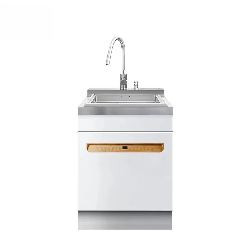 Lave-vaisselle automatique intelligent avec évier intégré – 12 couverts – Acier inoxydable – 600 × 800 × 600 mm