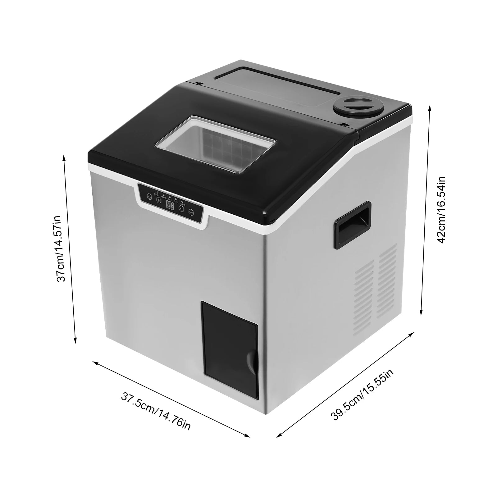 Machine à glaçons et glace pilée 2 en 1 avec affichage LCD – Nettoyage automatique – 150 à 180 W – Refroidissement par air