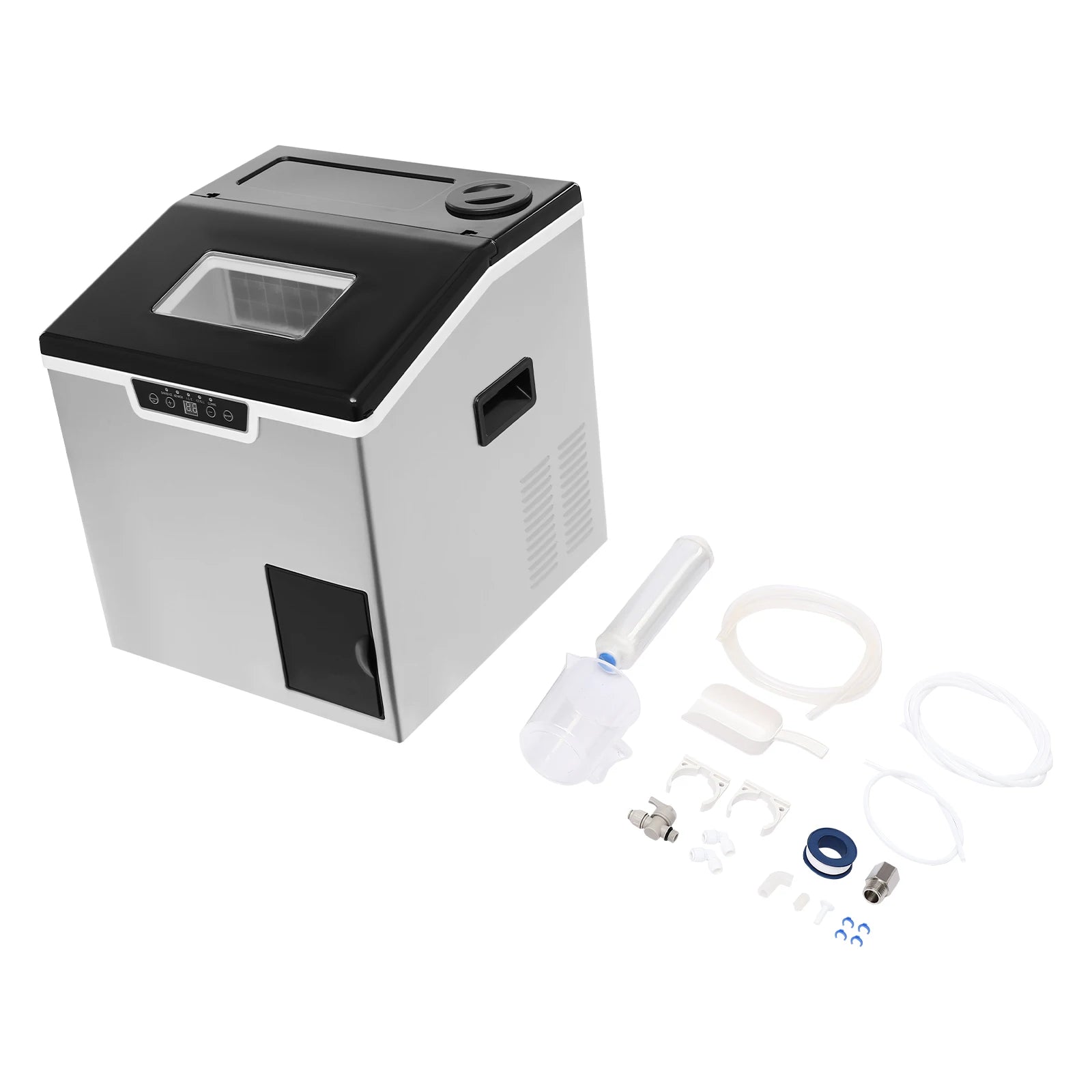 Machine à glaçons et glace pilée 2 en 1 avec affichage LCD – Nettoyage automatique – 150 à 180 W – Refroidissement par air