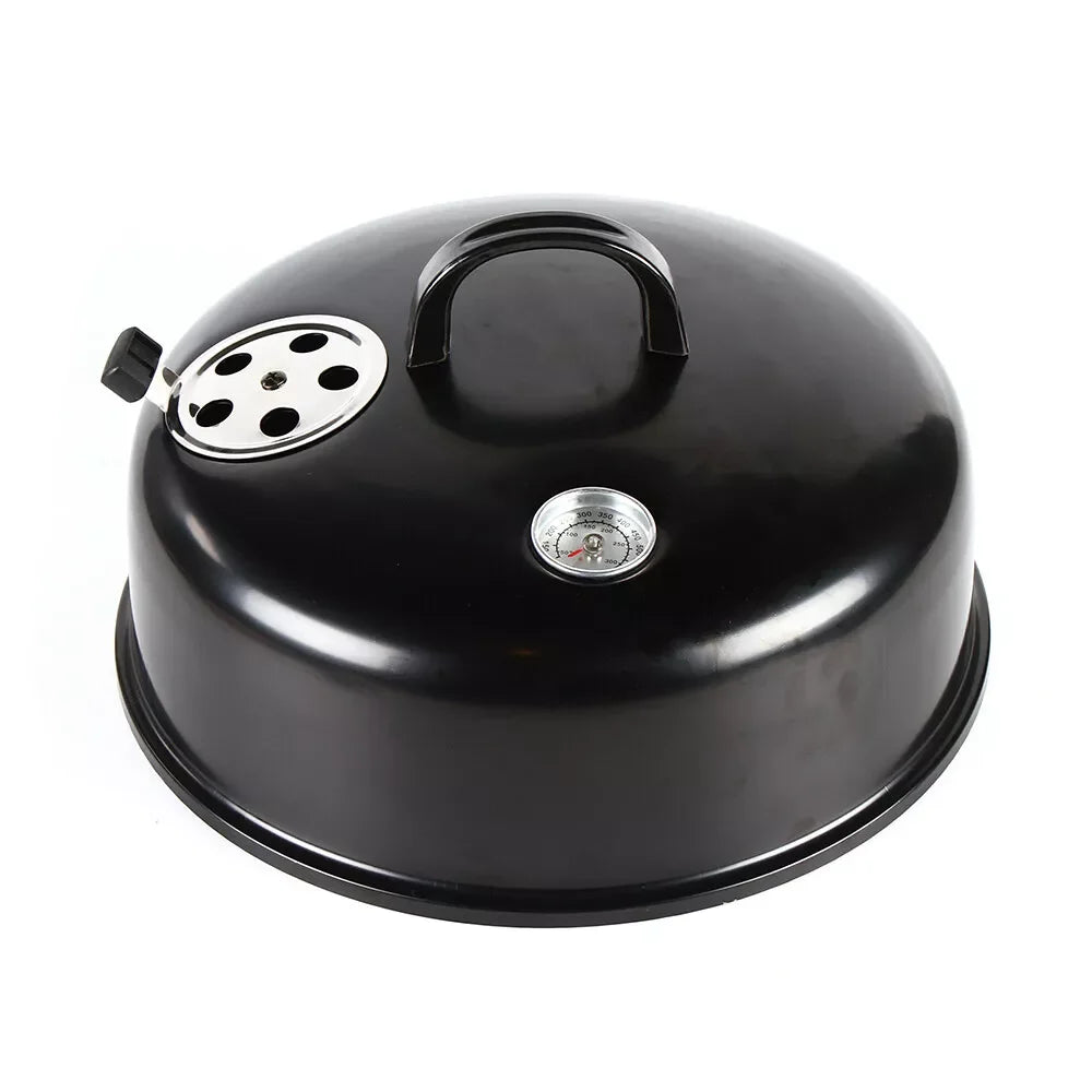 Grill multifonction 3 en 1 au charbon de bois – Fumoir, gril et four – Structure en fer – Ø 40 cm, hauteur 84 cm