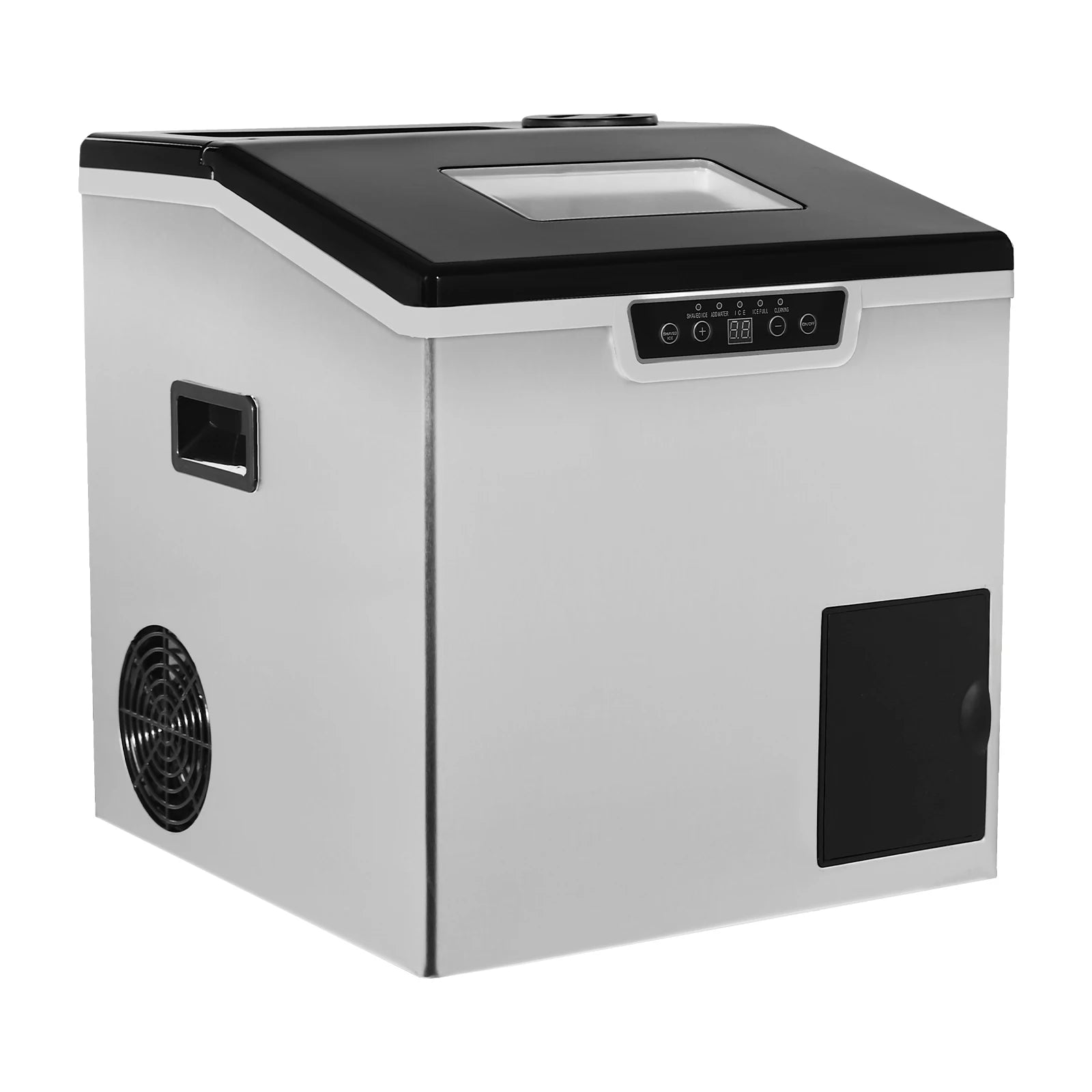 Machine à glaçons et glace pilée 2 en 1 avec affichage LCD – Nettoyage automatique – 150 à 180 W – Refroidissement par air